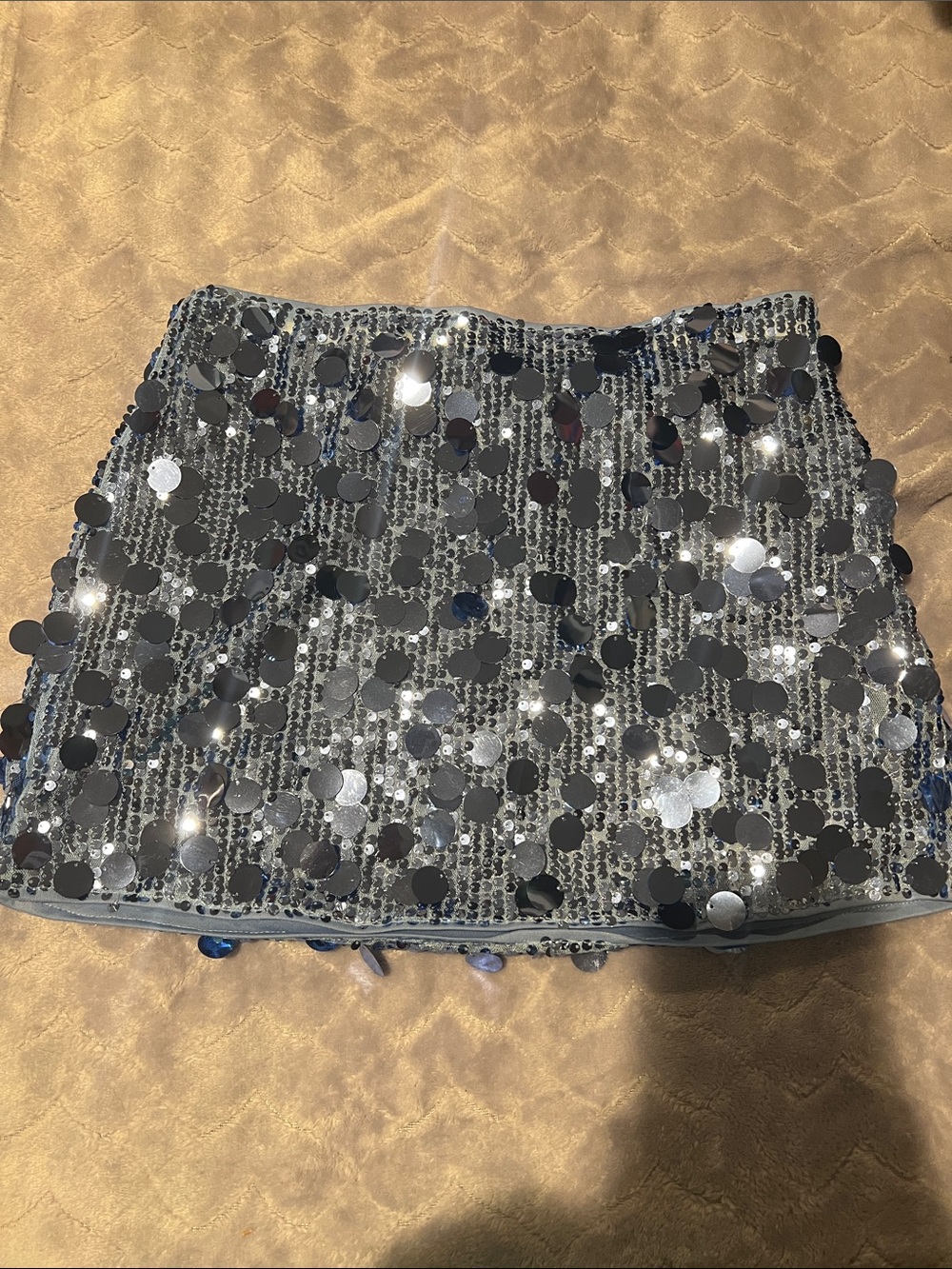 Sans Souci Silver Sequin Mini Skirt